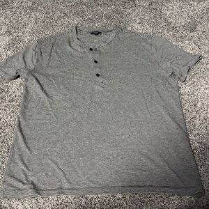 Express Men's Black and White Striped Casual Shirt